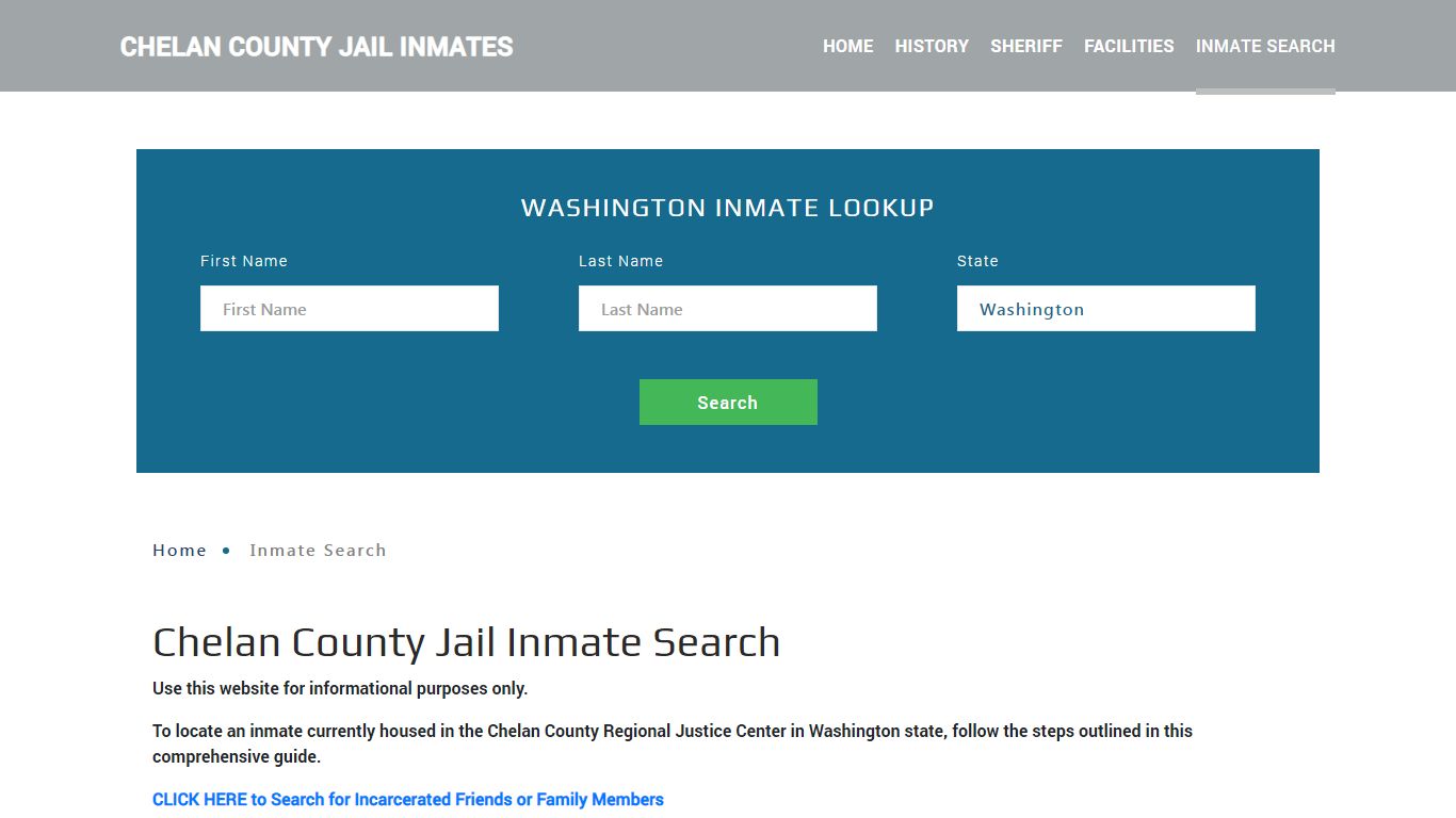 Chelan County, WA Detainee Lookup
